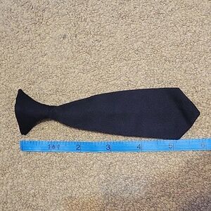 Boys black clip on tie